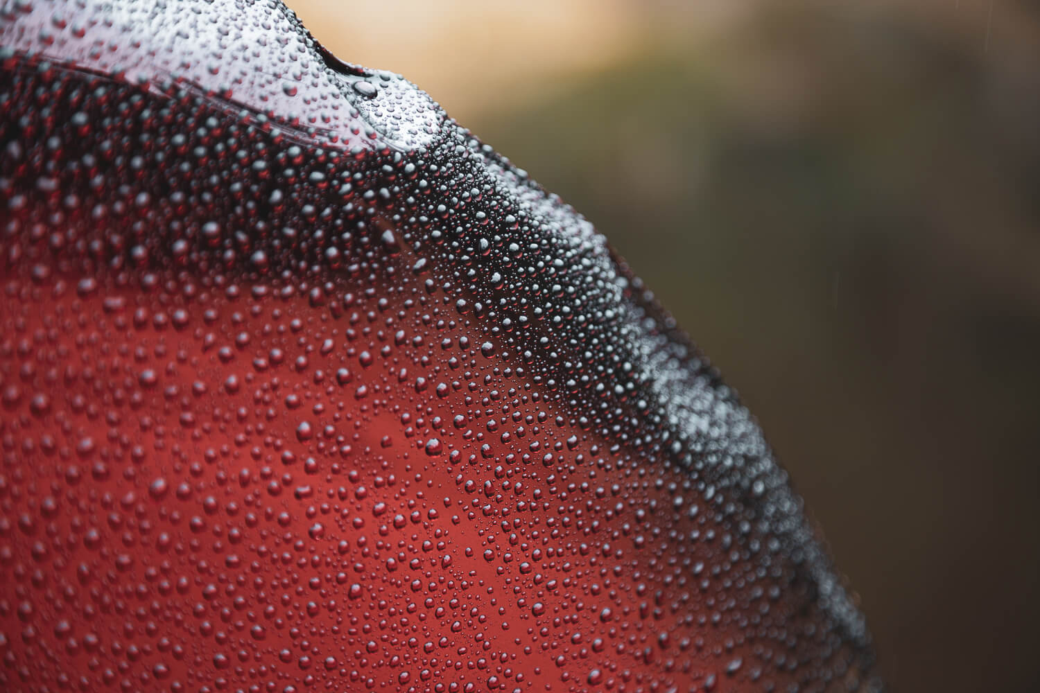 water on rondo mirror in red rubin finish