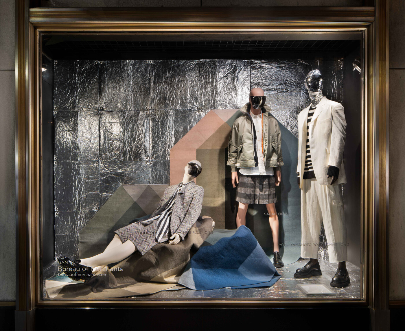 Zieta Studio Bergdorf Goodman Shop window inflated steel polished inox furniture design new yourk 5th avenue 