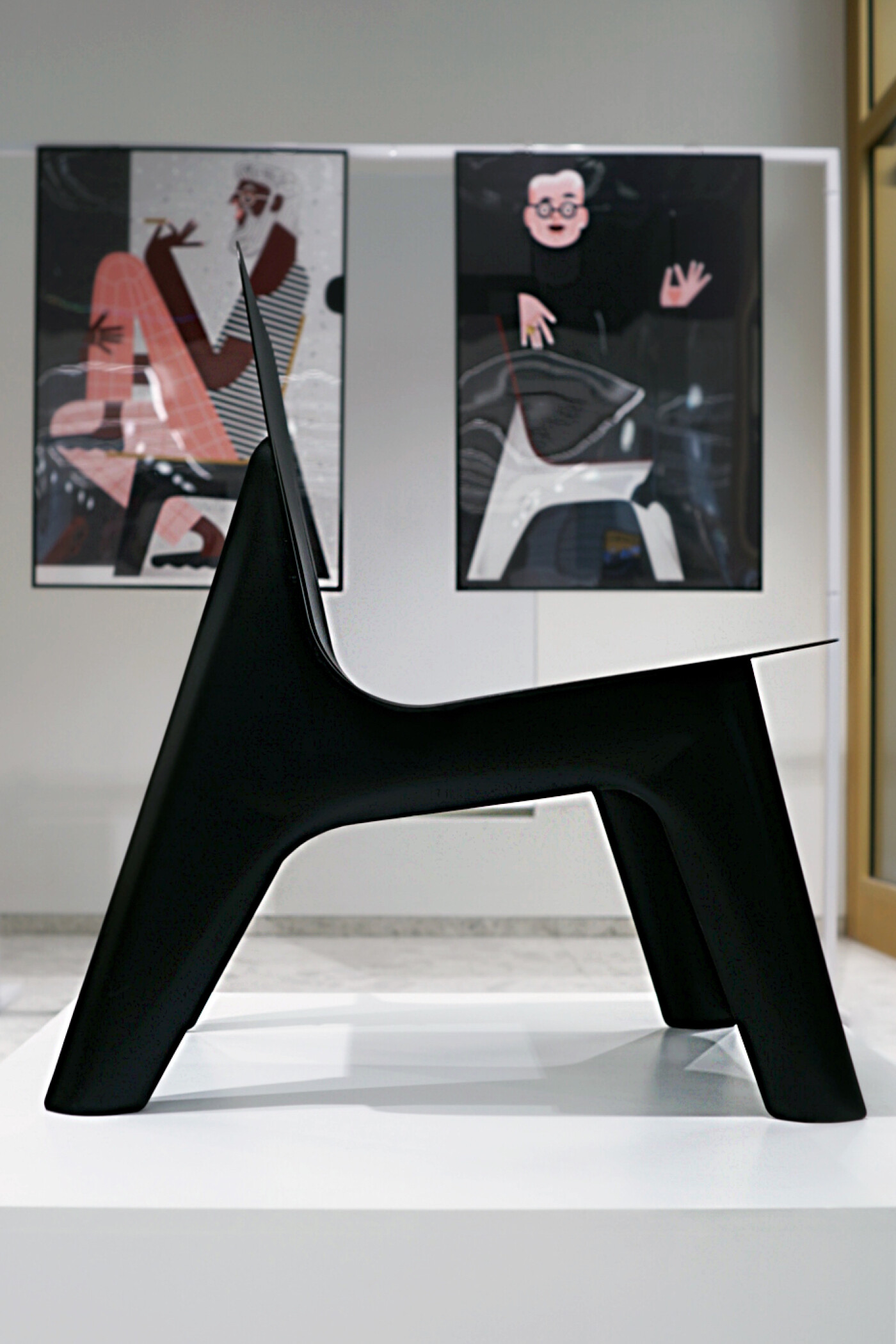 steel obiect j-chair by zieta srtudio ilustrated by Katarzyna Bogucka