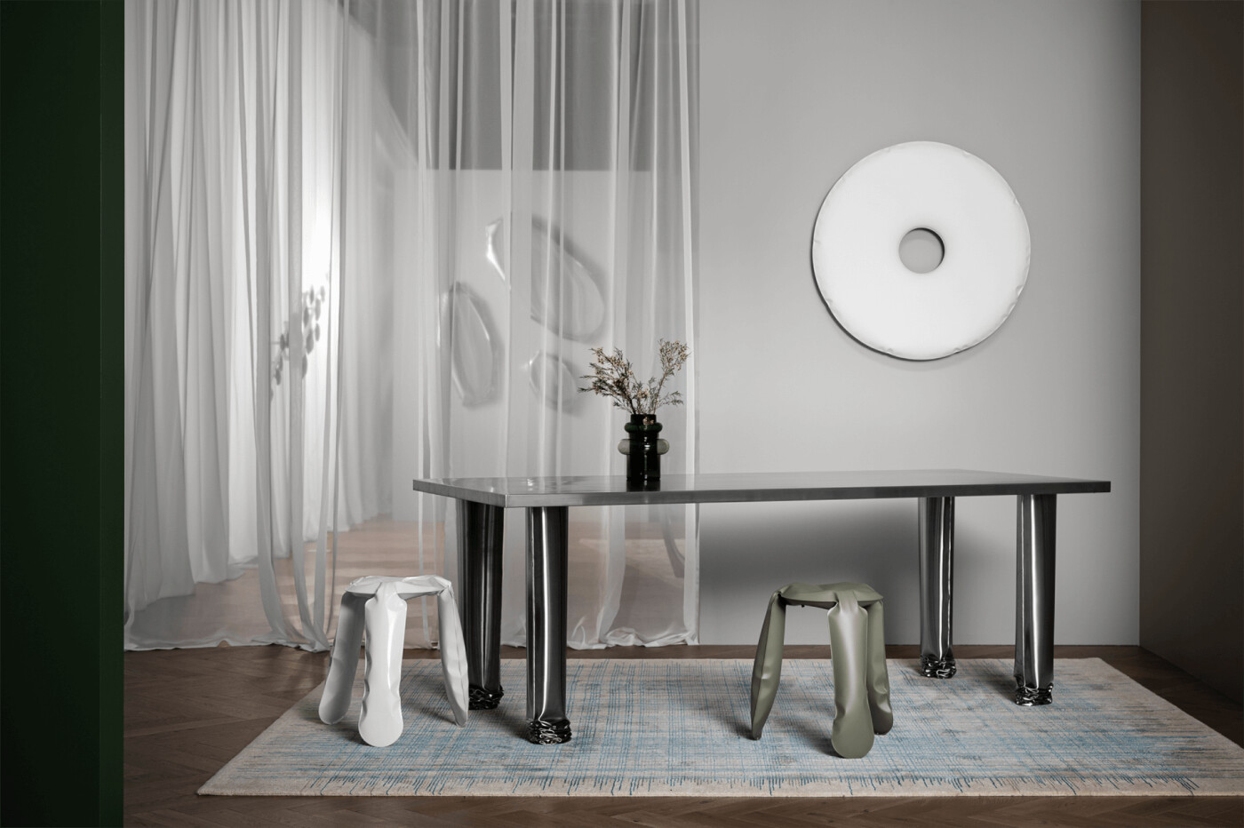 Zieta_RONDO_Mirror_white_matt_PLOPP_Standard_CRASH_TABLE_inox_polished_Zieta_Collection_Cotton_Candy_Collection_Warsaw Home_2021_ photo_by_Weronika_Trojanowska_2