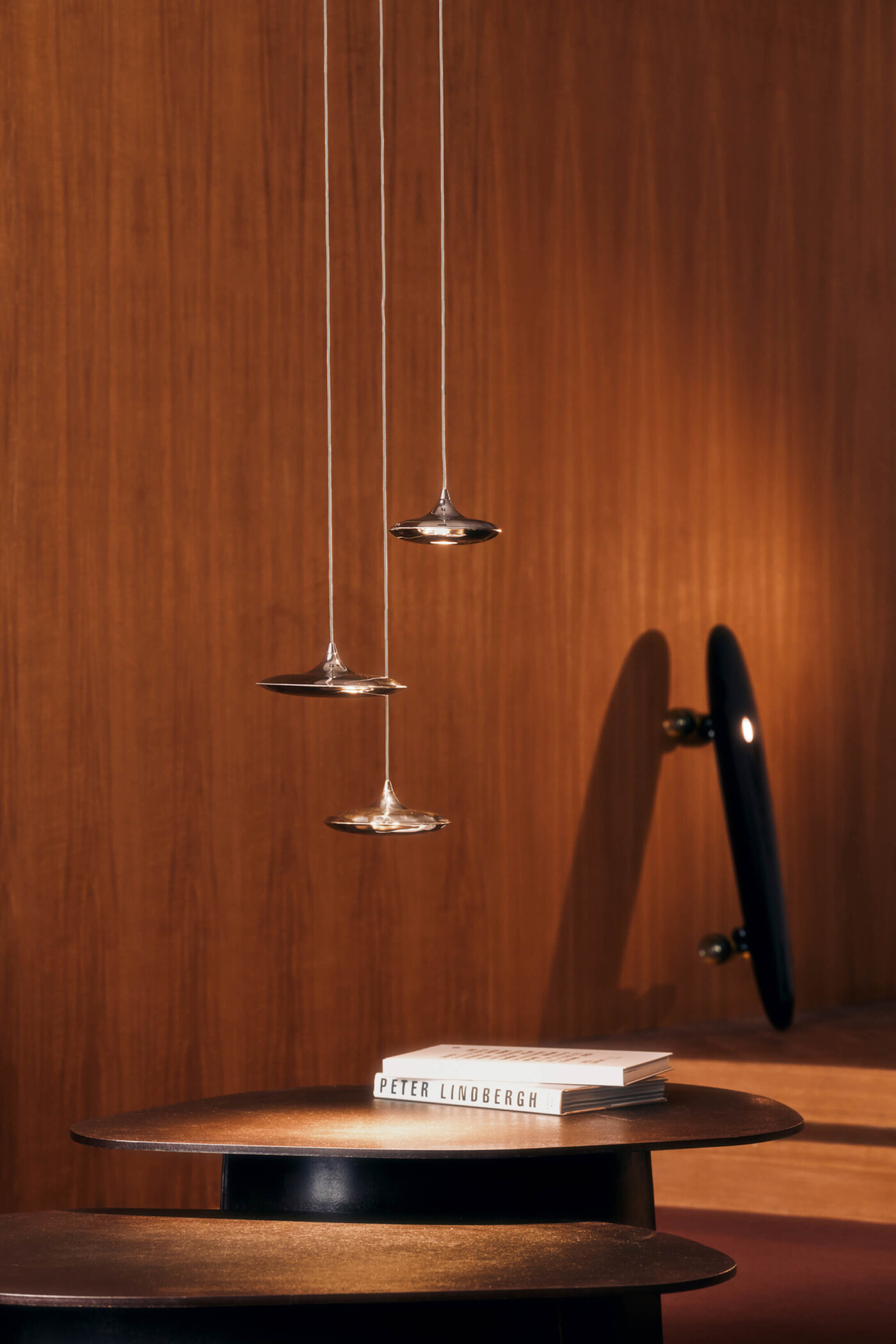 Zieta Studio, Lampin Pendant Lamps, Inox Finish, Contemporary Lighting Design, Sculptural Ceiling Lights, Minimalist Hanging Lamps, Modern Interior Detail, Stainless Steel Light Fixtures, Elegant Metal Accents
