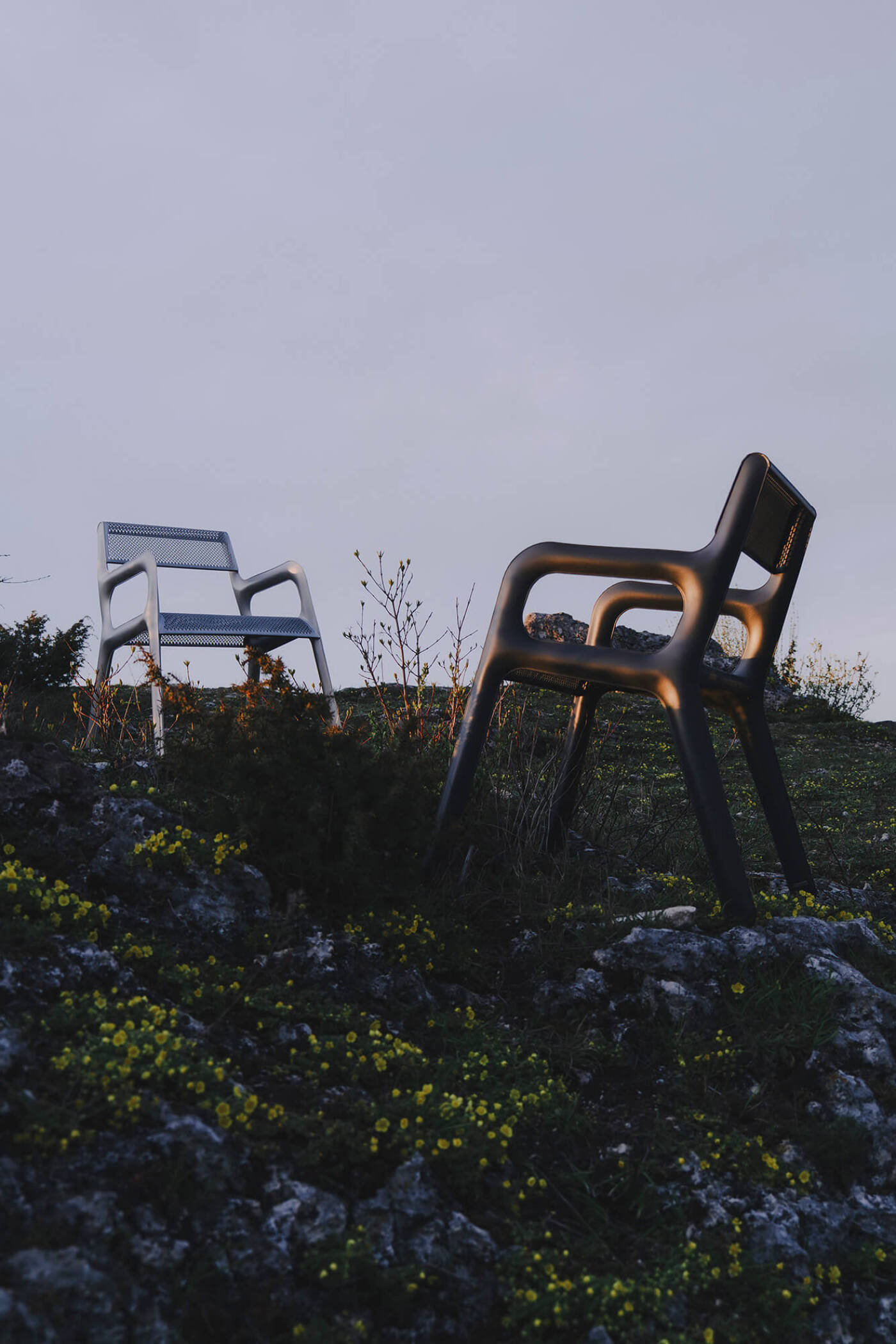 Zieta Ultraleggera Arm Chairs in the mountains