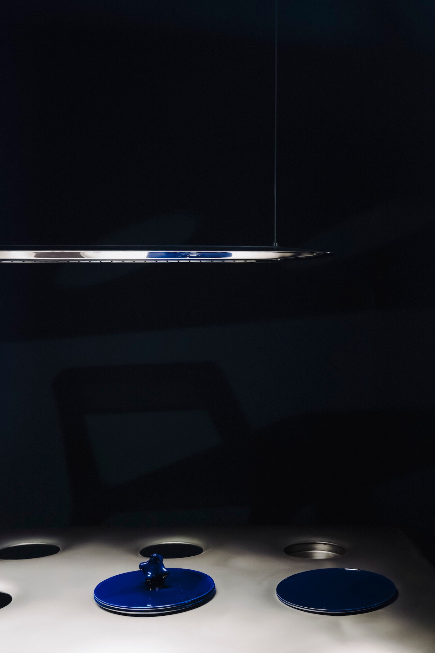 zieta fin lamp on salone de mobile exhibition