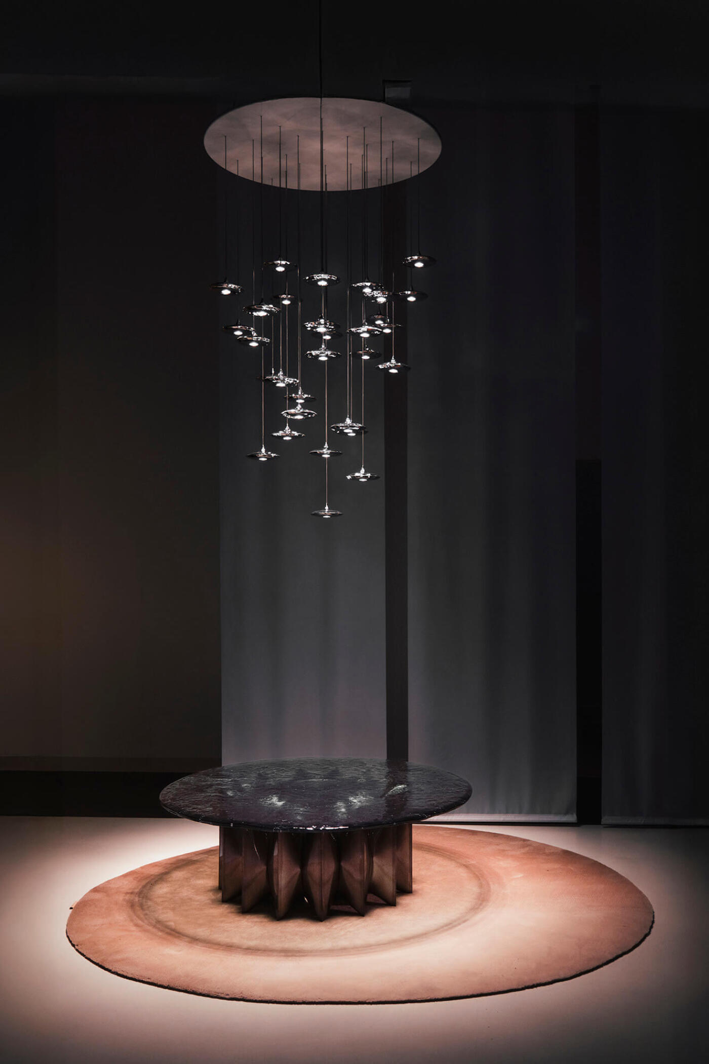 zieta echo table mocha with lampin constellation
