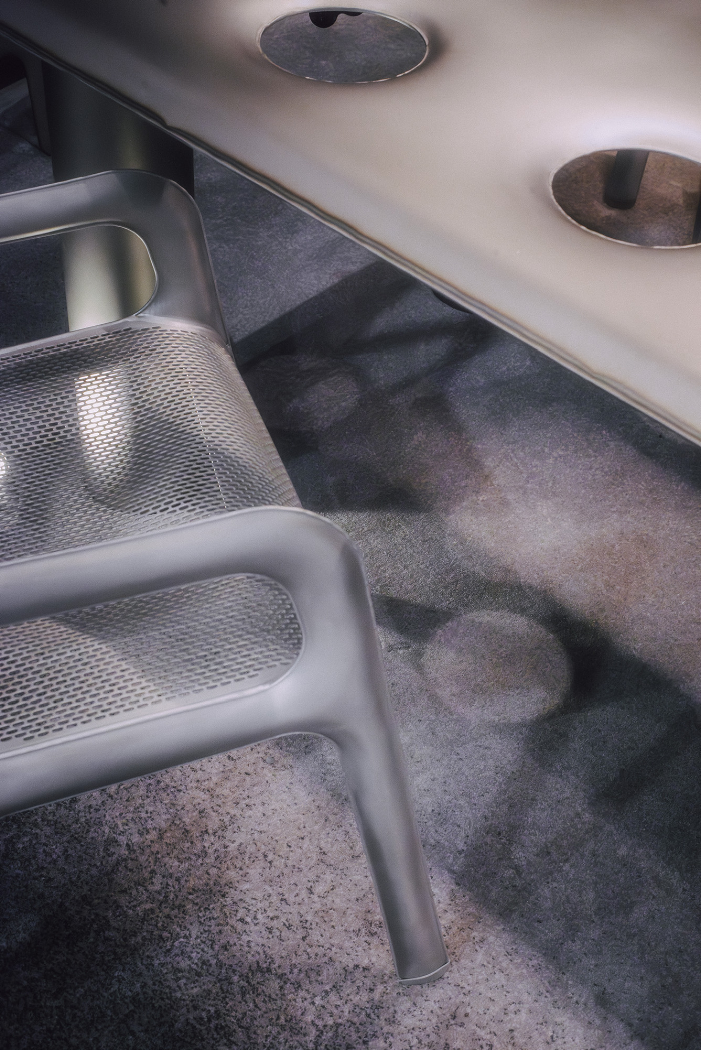 zieta objects on agnella wool transitions rug closeup
