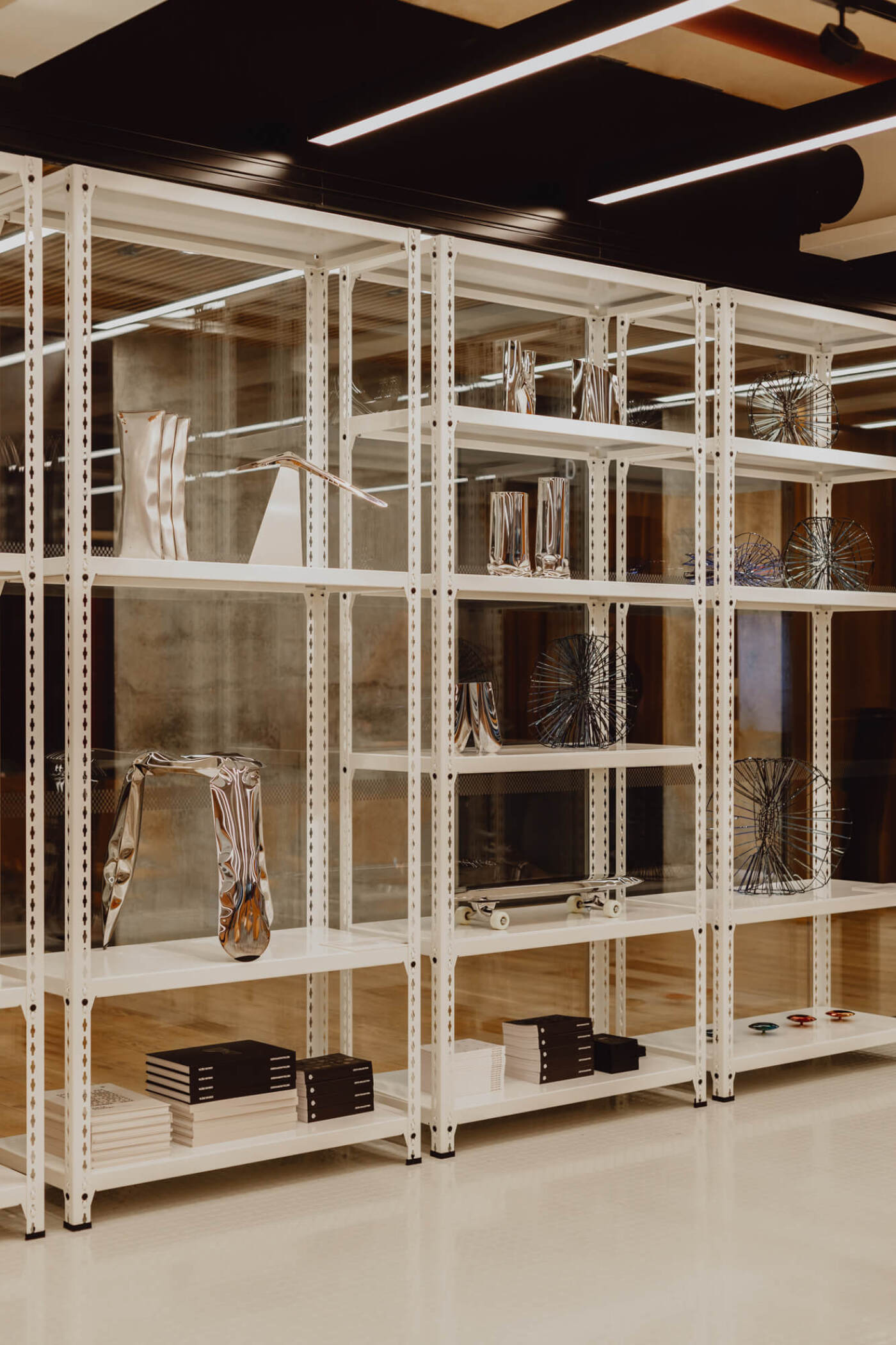zieta studio objects displayed on a shelf