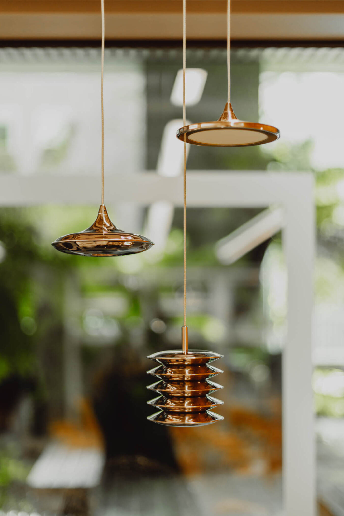 lampin luna and harmonica lamps in heat flamed gold