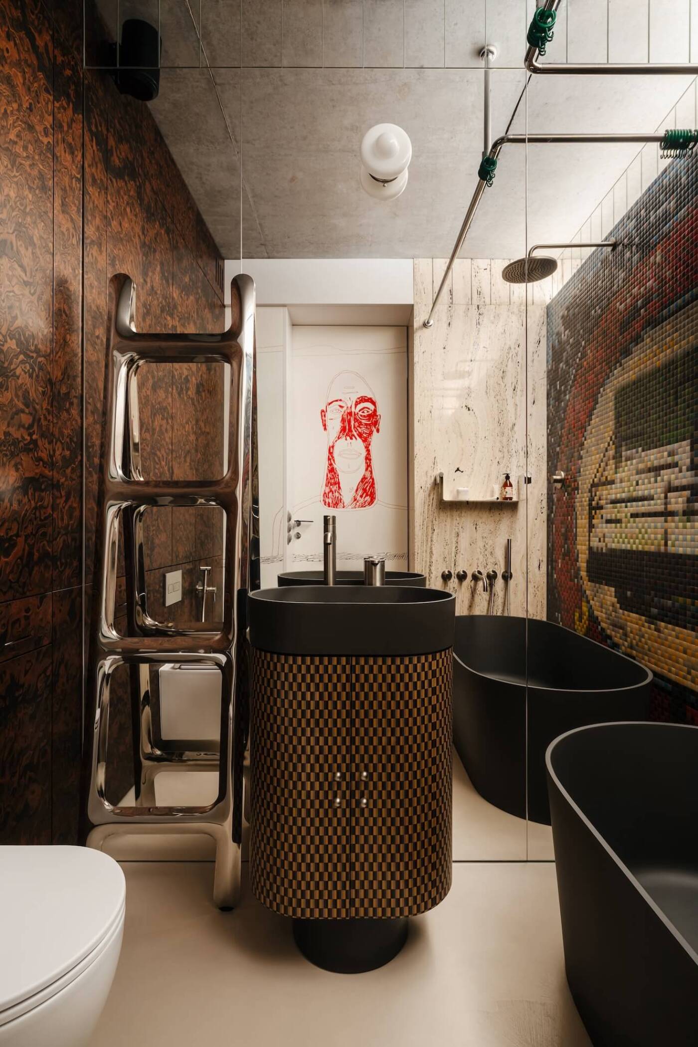 zieta drab hanger in a modern bathroom