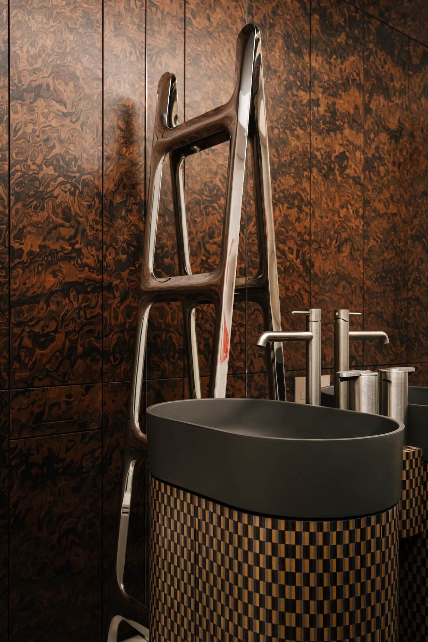 zieta drab hanger beside a modern sink