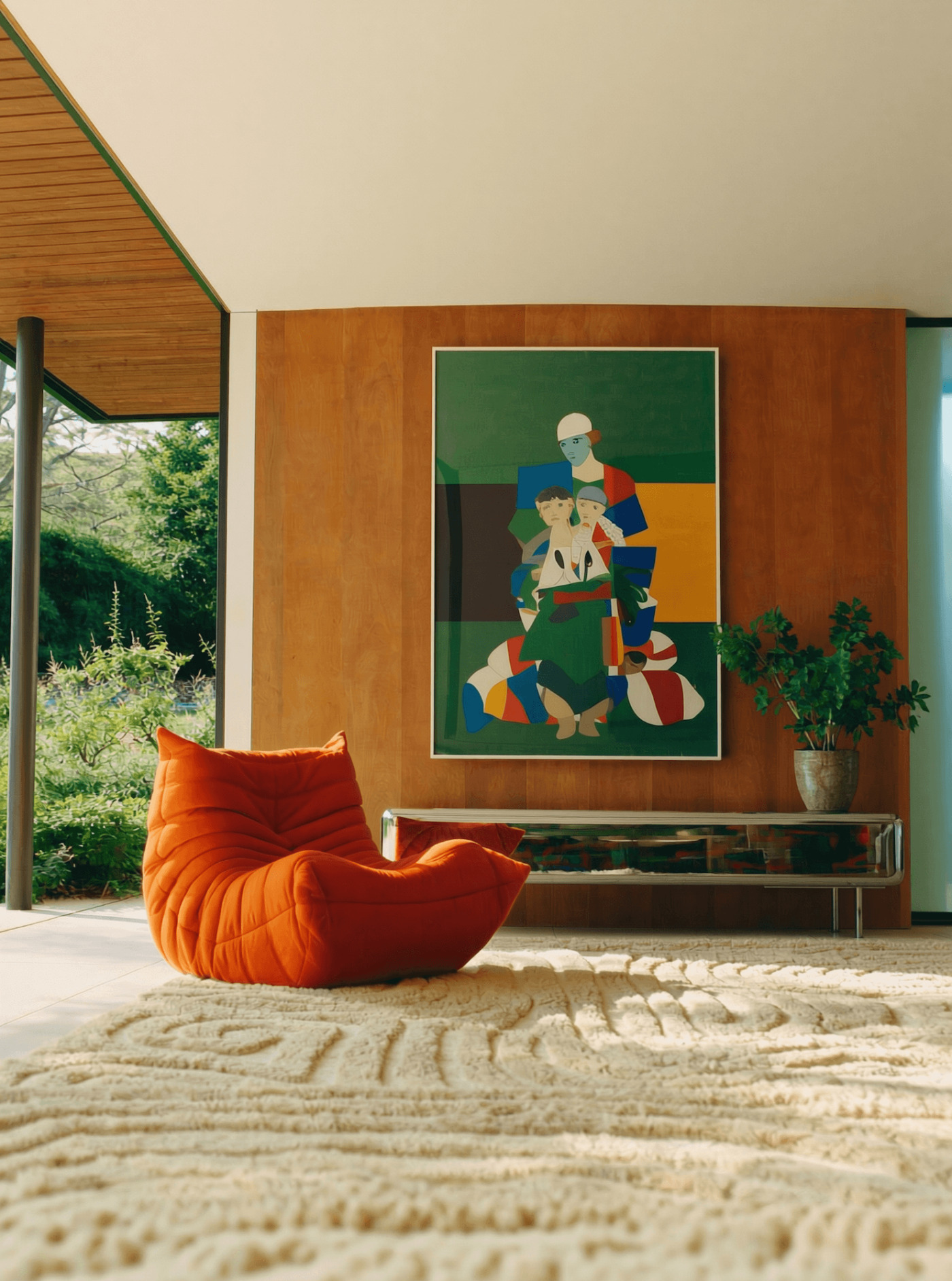 zieta sejv sideboard in a colorful modern living space