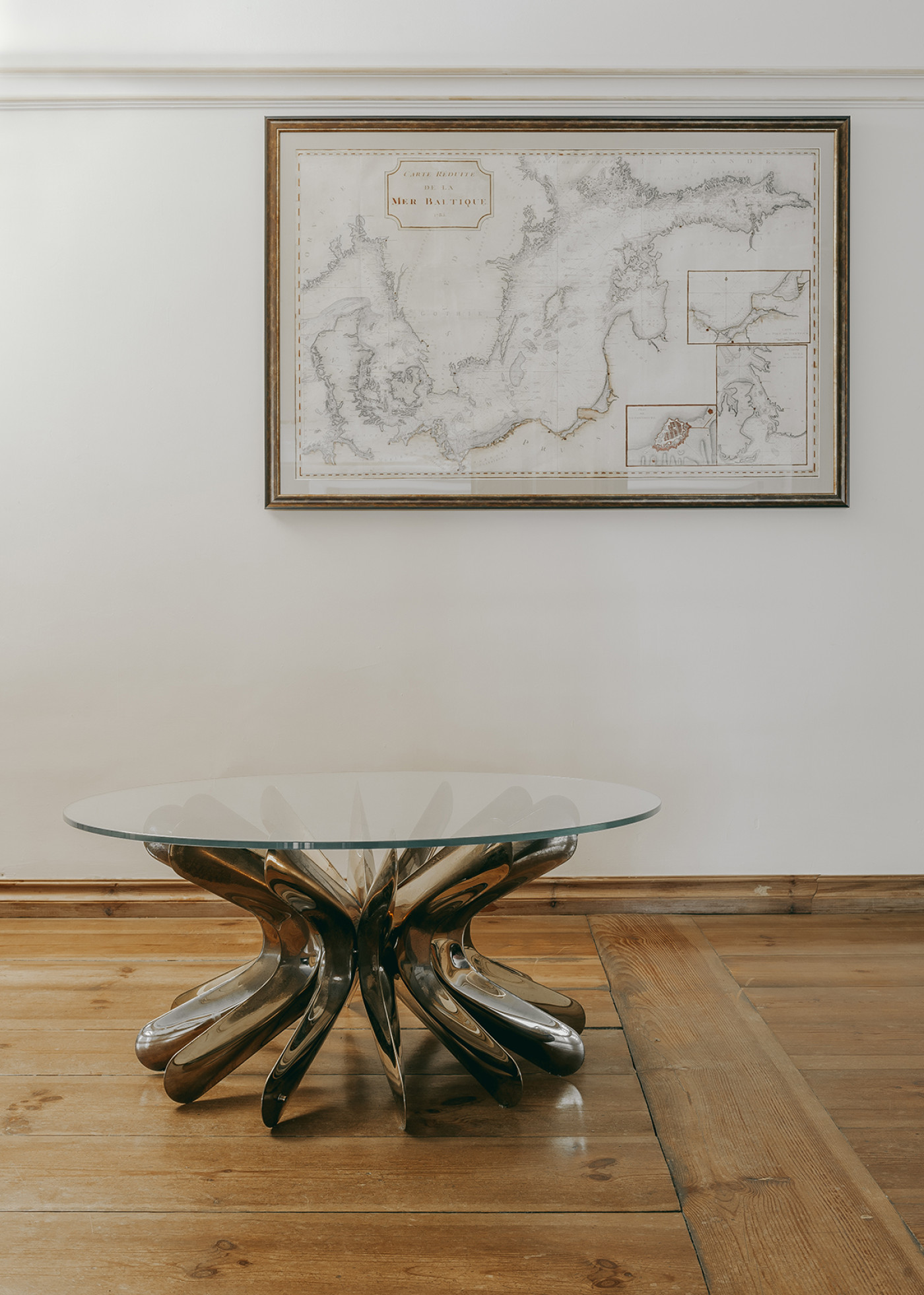 Sir Coffee Table 3 Glass Inox Polis