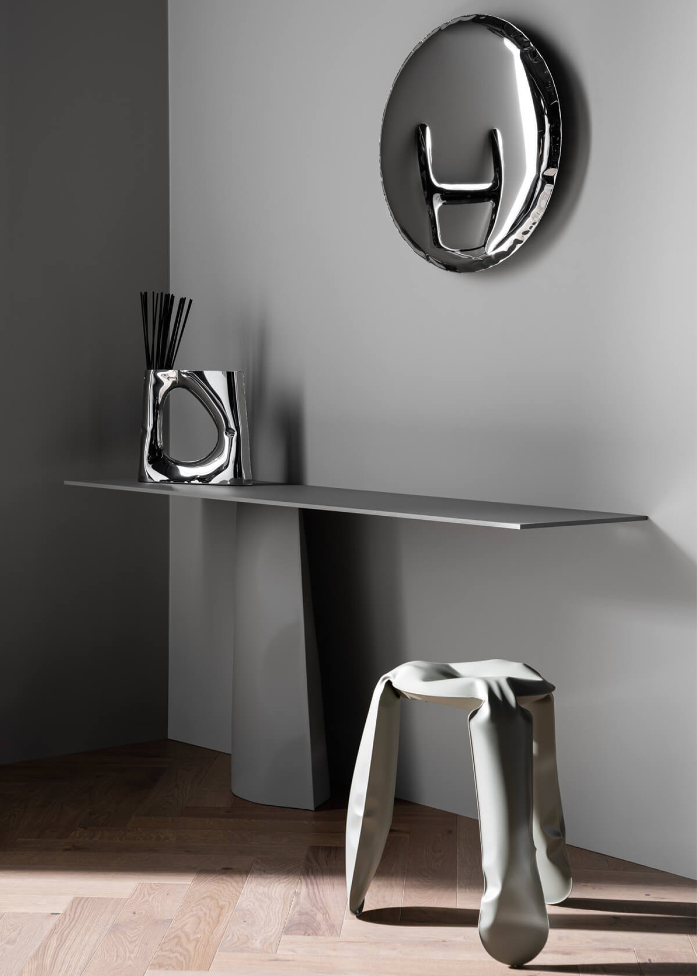 Parova Console Mono Bog Oak Inox Br