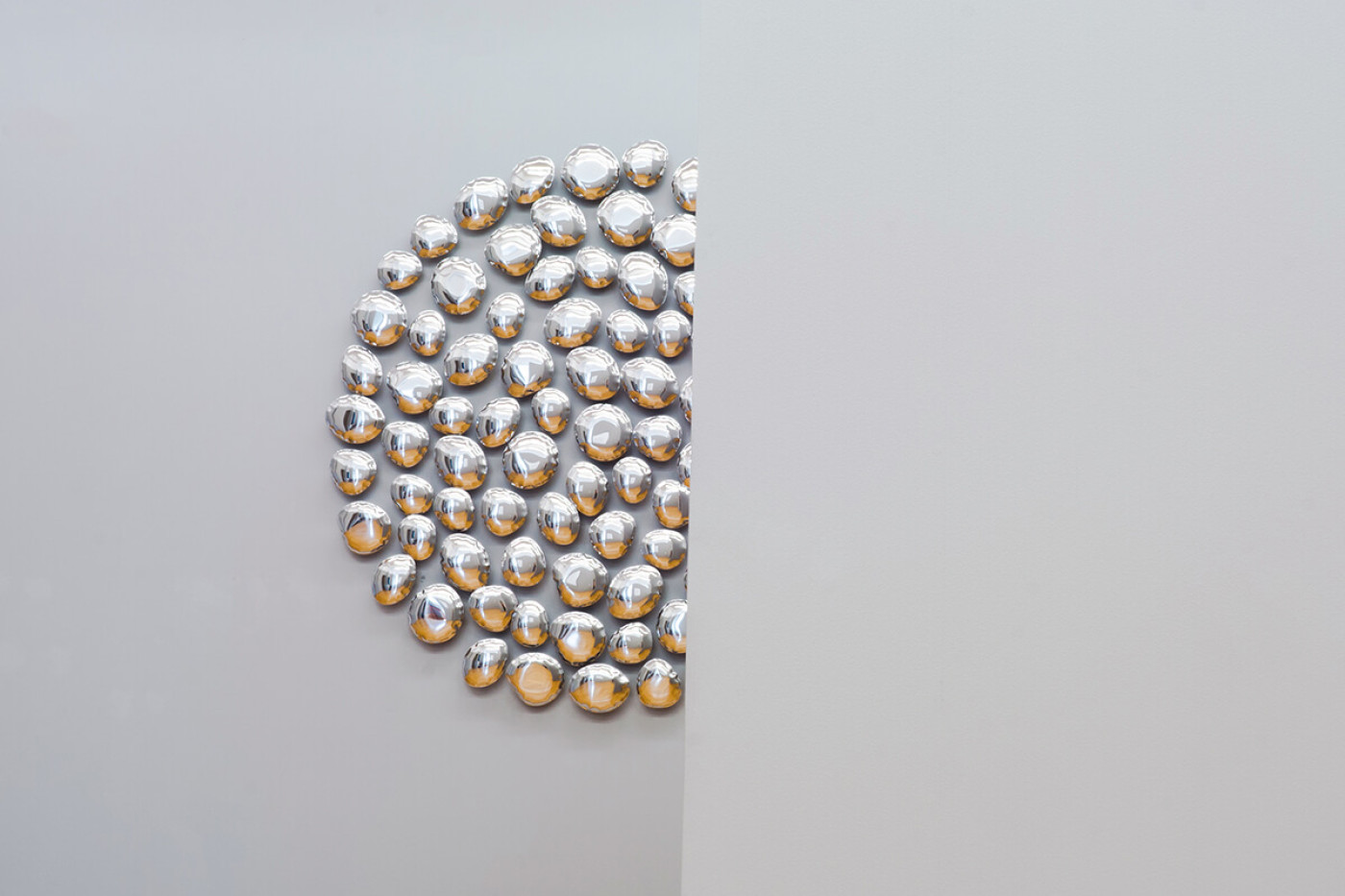 Zieta Inflated steel mirror Mercury inox polished