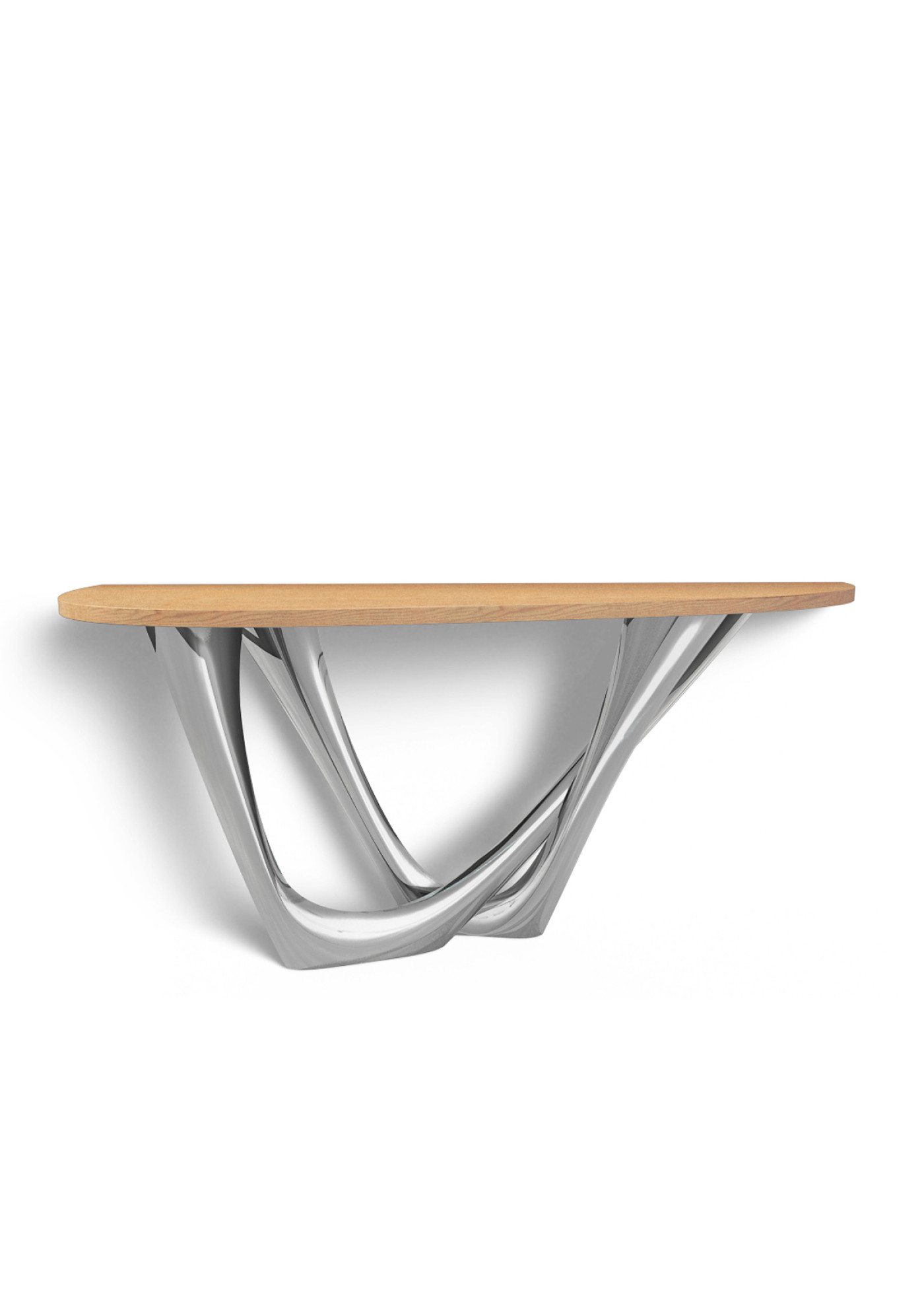 g-console duo right_light oak_inox brushed