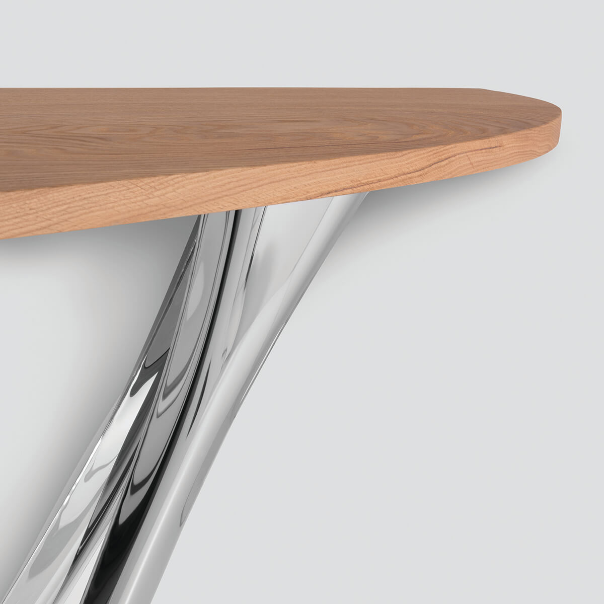 CONSOLA DUO - INOX - LIGHT OAK TABLE TOP5a