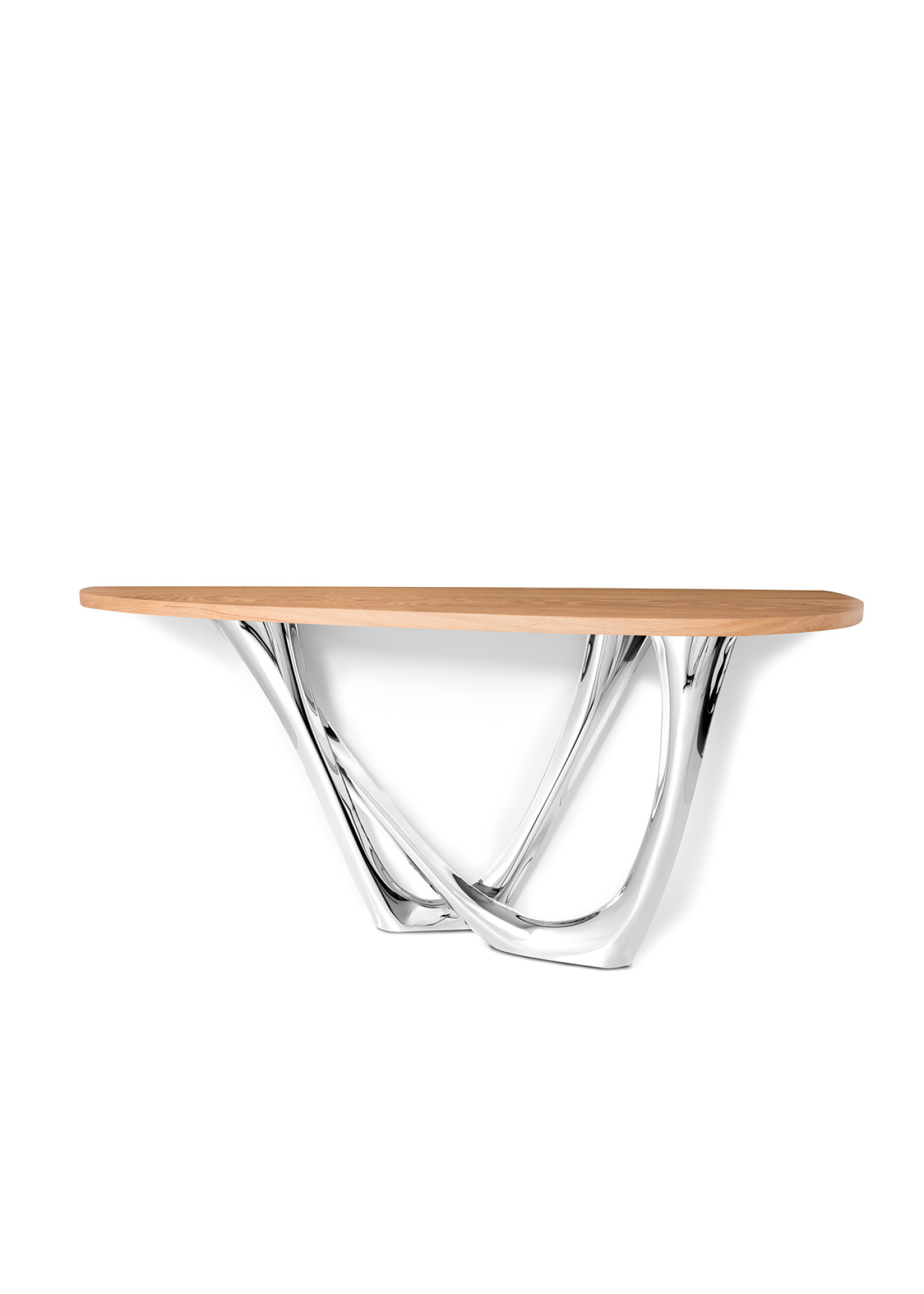 Zieta_G-Console right_Duo_Light_Oak_Top_and_Inox_polished_Base_Zieta_Colection_1
